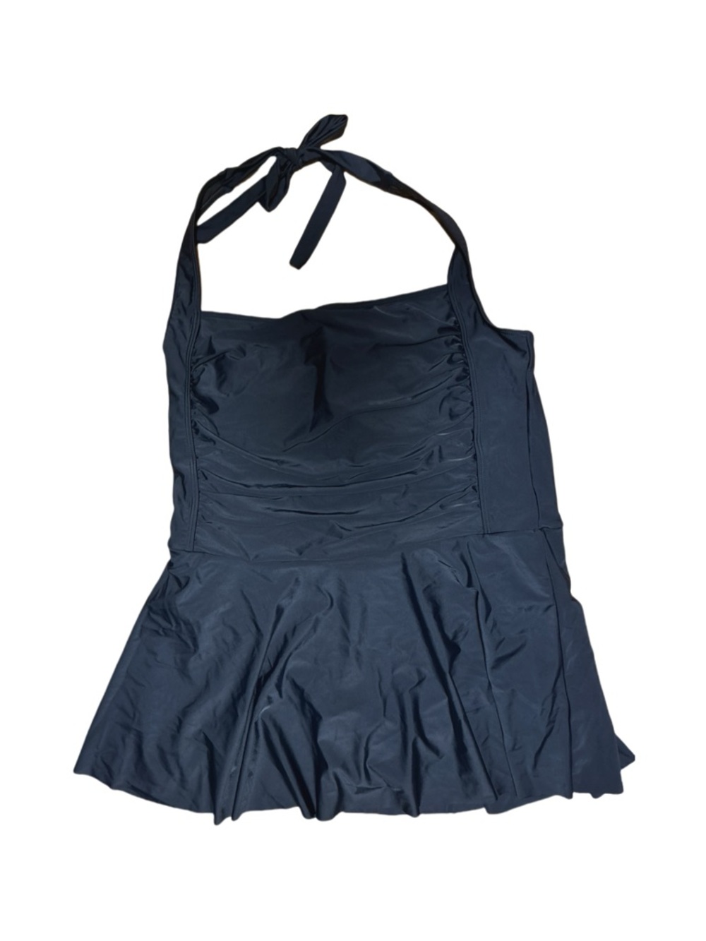 Black Halter One-Piece Swimdress